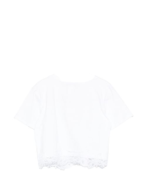 T-shirt bambina Twinset bianca a manica corta TWINSET Kids | 261GJ209000526